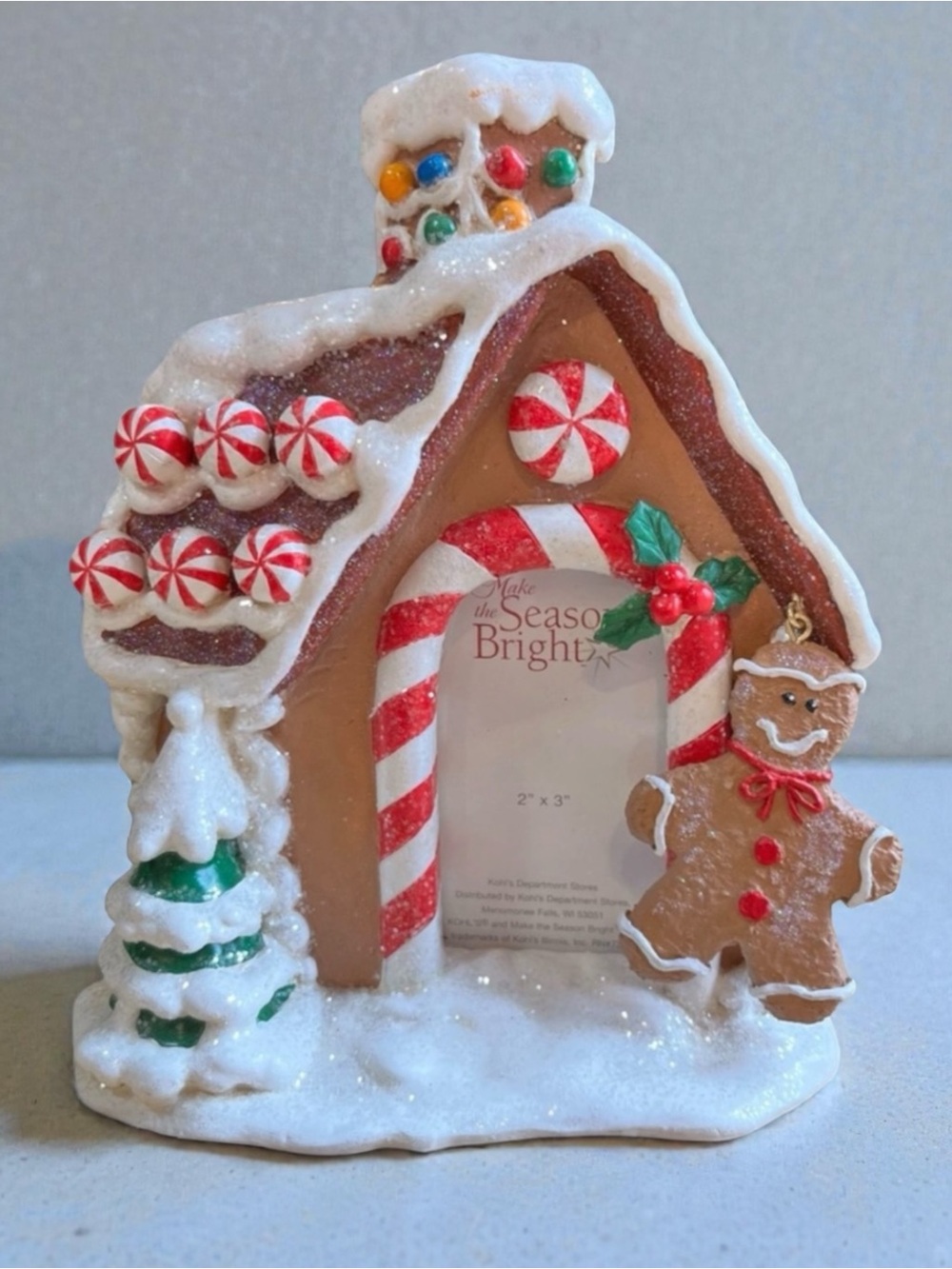 Festive Gingerbread House Photo Frame